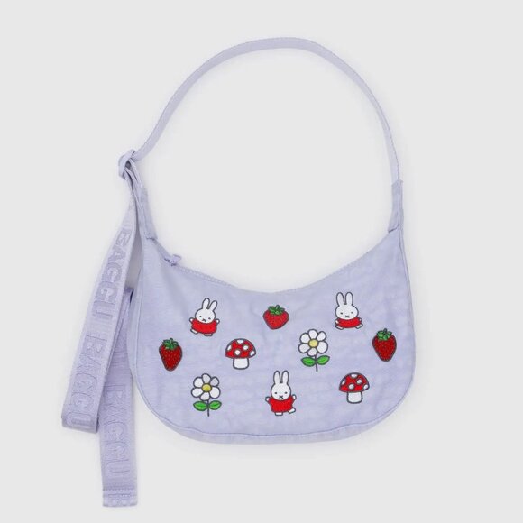 NWT Baggu Small Crescent Bag - Embroidered Miffy - Picture 1 of 8